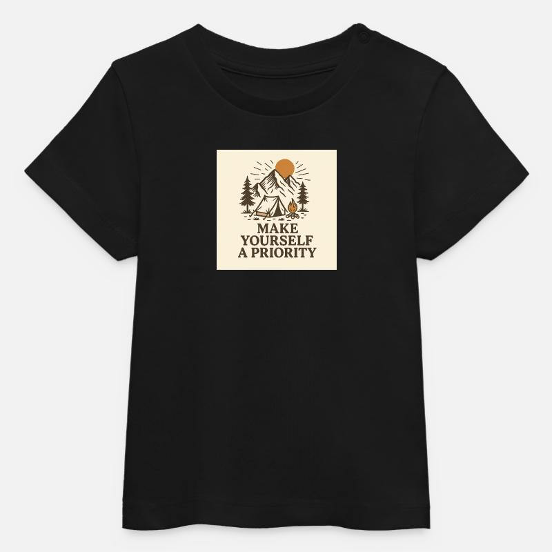 MAKE YOURSELF A PRIORITY - Baby Organic T-Shirt Baby Creator von Stanley/Stella - Schwarz