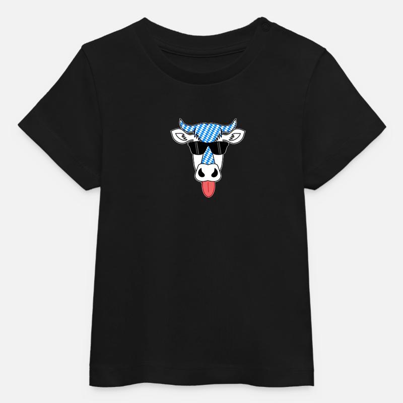 Vache Bavaroise fraîche - T-shirt bébé bio Stanley/Stella - noir