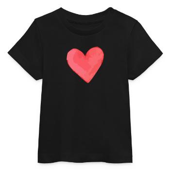 cœur - T-shirt bébé bio Stanley/Stella - noir - Devant