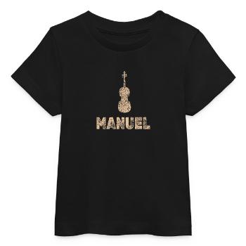 Manuel as viola - Baby Organic T-shirt by Stanley/Stella - black - Front