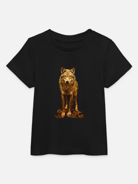 Wolf - Baby Organic T-Shirt Baby Creator von Stanley/Stella - Schwarz