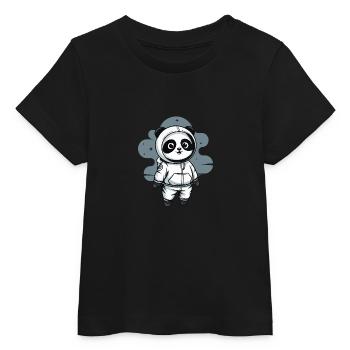 Panda Astronaut für Kinder - Baby Organic T-Shirt Baby Creator von Stanley/Stella - Schwarz - Vorne