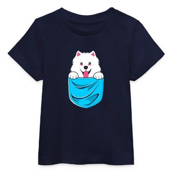 Samoyed - Baby Organic T-shirt by Stanley/Stella - navy - Front