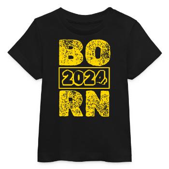 Born 2024 - Baby Organic T-shirt by Stanley/Stella - black - Front