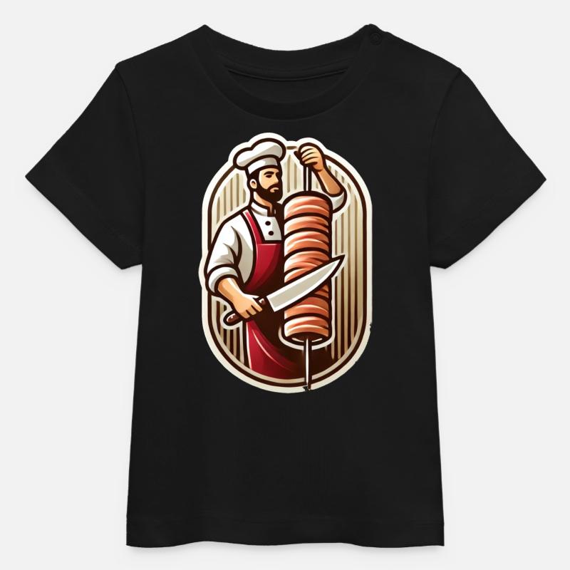 Rôtissoire Dönermann Döner - T-shirt bébé bio Stanley/Stella - noir