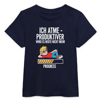 Humorous motivational design for recreation - Baby Organic T-shirt by Stanley/Stella - navy - Front
