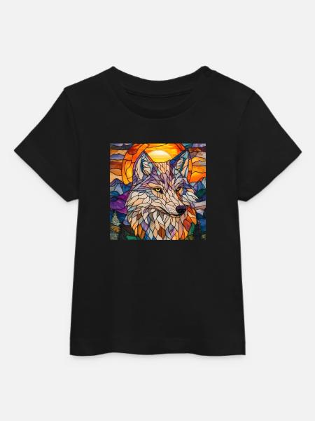 Wolf - Baby Organic T-Shirt Baby Creator von Stanley/Stella - Schwarz