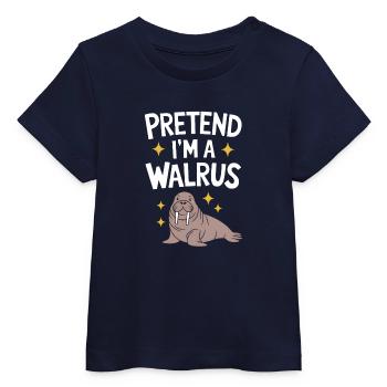 Walross - Baby Organic T-Shirt Baby Creator von Stanley/Stella - Navy - Vorne