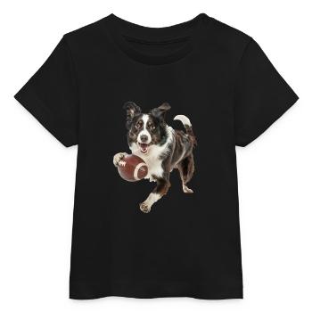 Border Collie - T-shirt bébé bio Stanley/Stella - noir - Devant