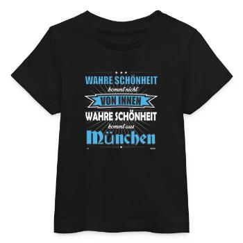Wahre Schönheit kommt aus München Design - Baby Organic T-Shirt Baby Creator von Stanley/Stella - Schwarz - Vorne