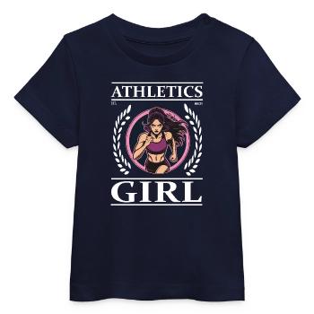 Leichtathletik Girl – Schnelligkeit und Ausdauer - Baby Organic T-Shirt Baby Creator von Stanley/Stella - Navy - Vorne