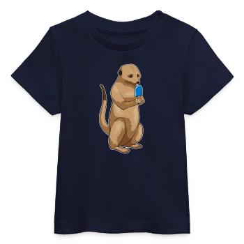 Meerkat popsicles - Baby Organic T-shirt by Stanley/Stella - navy - Front