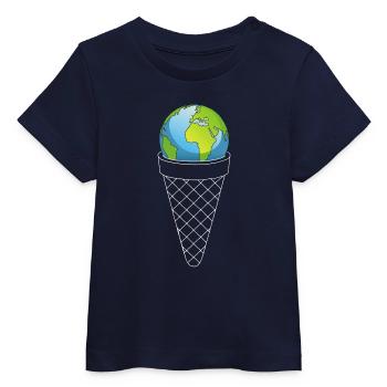 Crème glacée de la planète Terre - T-shirt bébé bio Stanley/Stella - marine - Devant