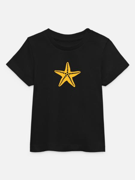Étoile de mer - T-shirt bébé bio Stanley/Stella - noir