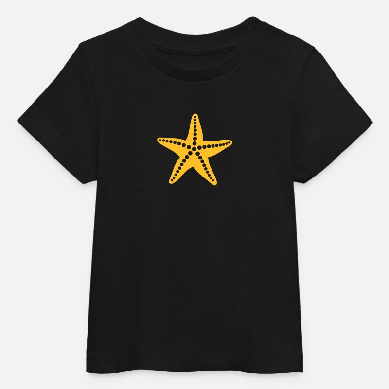 Étoile de mer - T-shirt bébé bio Stanley/Stella - noir