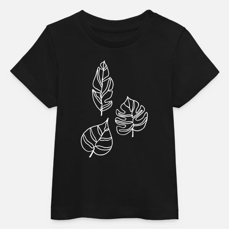 Esquisse de la nature (blanc) - T-shirt bébé bio Stanley/Stella - noir