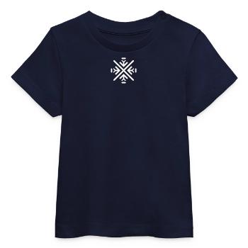 Flocon Géométrique Épuré - T-shirt bébé bio Stanley/Stella - marine - Devant