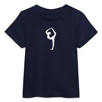 Artful Yoga Pose Stretching with Ease - Baby Organic T-shirt by Stanley/Stella - navy - Front