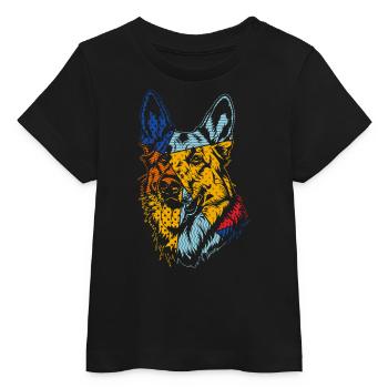 Dog German Shepherd - Baby Organic T-shirt by Stanley/Stella - black - Front