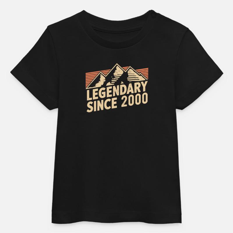 Légendaire depuis 2000 Anniversaire - T-shirt bébé bio Stanley/Stella - noir