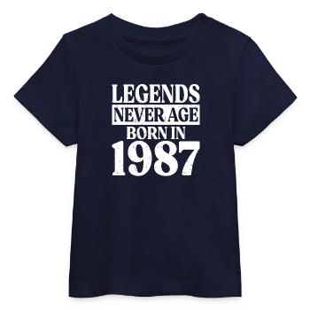 Legends Never Grow Old Birthday 1987 - Baby Organic T-shirt by Stanley/Stella - navy - Front