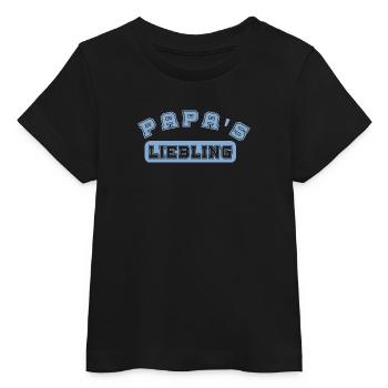Papa's Liebling blaue Schrift Geschenk Papa Sohn - Baby Organic T-Shirt Baby Creator von Stanley/Stella - Schwarz - Vorne