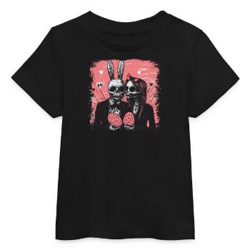 Couple de Pâques effrayant - T-shirt bébé bio Stanley/Stella - noir - Devant
