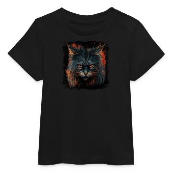 Le chat est de mauvaise humeur - T-shirt bébé bio Stanley/Stella - noir - Devant