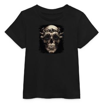 Crâne de zombie steampunk - T-shirt bébé bio Stanley/Stella - noir - Devant