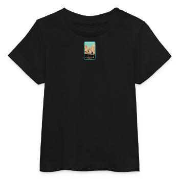Emblematische Klippen der Algarve: Originalansicht - Baby Organic T-Shirt Baby Creator von Stanley/Stella - Schwarz - Vorne