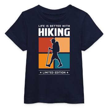 Hiking - Baby Organic T-shirt by Stanley/Stella - navy - Front