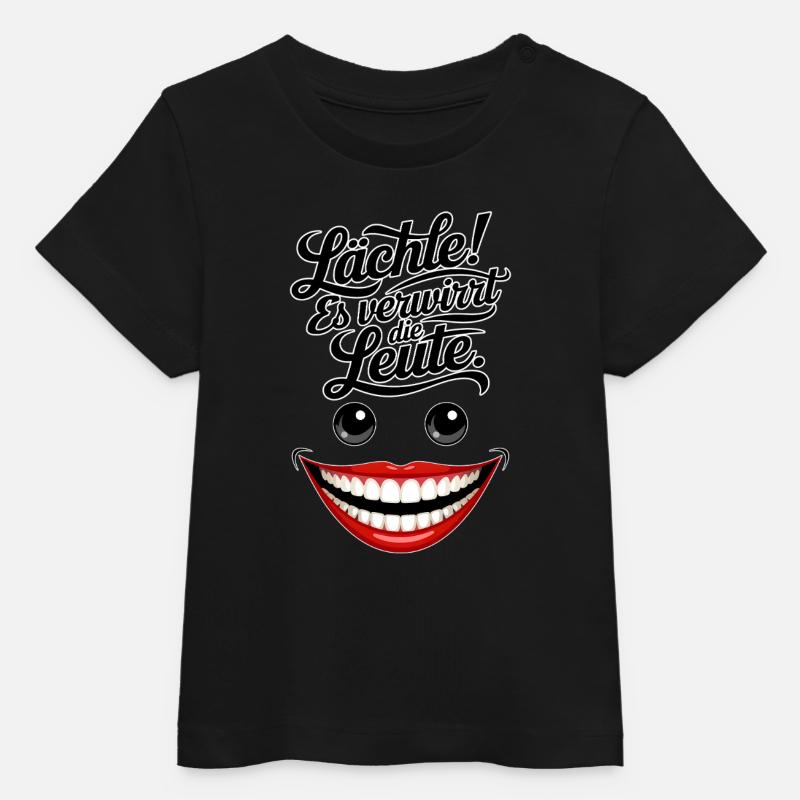 Toujours souriant - T-shirt bébé bio Stanley/Stella - noir