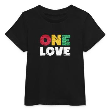 One Love Reggae Musique - T-shirt bébé bio Stanley/Stella - noir - Devant
