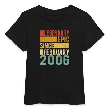 Birthday February 2006 Legendary Epic - Baby Organic T-shirt by Stanley/Stella - black - Front