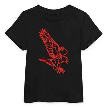 Roter Adler im Flug - Baby Organic T-Shirt Baby Creator von Stanley/Stella - Schwarz - Vorne