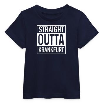 Straight OUTTA KRANKFURT - Baby Organic T-Shirt Baby Creator von Stanley/Stella - Navy - Vorne