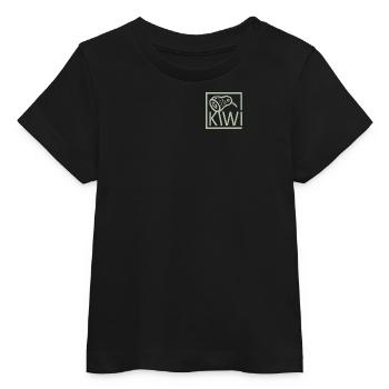 Kiwi Line Logo Bird Motif - Baby Organic T-shirt by Stanley/Stella - black - Front