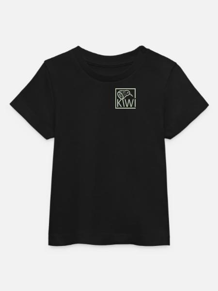 Kiwi Line Logo Bird Motif - Baby Organic T-shirt by Stanley/Stella - black
