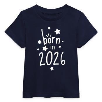Født i 2026 Baby - Stanley/Stella baby t-shirt økologisk - marineblå - Foran