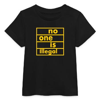 No one is illegal - T-shirt bébé bio Stanley/Stella - noir - Devant