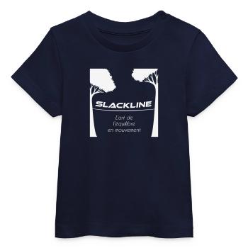 Slackline - l'art de l'équilibre - T-shirt bébé bio Stanley/Stella - marine - Devant