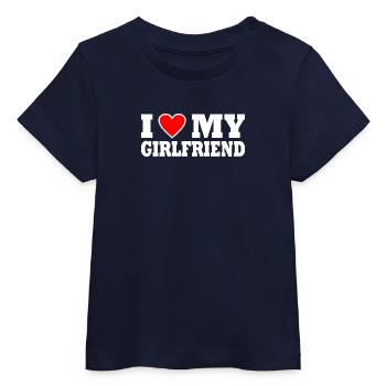 I love my girlfriend - Baby Organic T-Shirt Baby Creator von Stanley/Stella - Navy - Vorne
