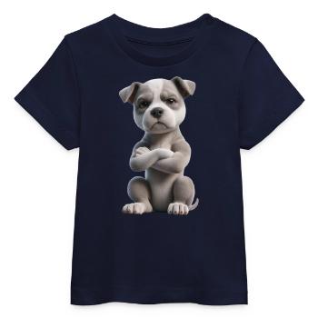 Dog grim 2 - Baby Organic T-shirt by Stanley/Stella - navy - Front