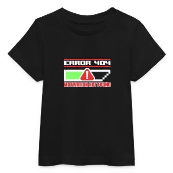 Fehler 404: MOTIVATION NICHT GEFUNDEN - Baby Organic T-Shirt Baby Creator von Stanley/Stella - Schwarz - Vorne