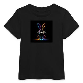 Lapin lumineux - T-shirt bébé bio Stanley/Stella - noir - Devant