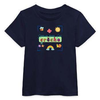Ich kann nicht, ich habe ein Kinderzimmer - Baby Organic T-Shirt Baby Creator von Stanley/Stella - Navy - Vorne