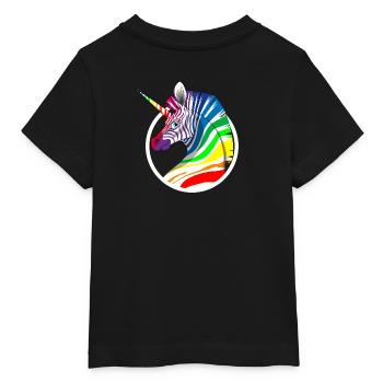 Regenbogen Einhorn Zebra - Baby Organic T-Shirt Baby Creator von Stanley/Stella - Schwarz - Hinten