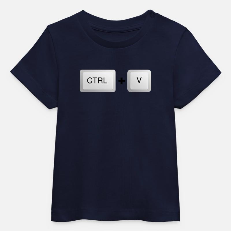 Ctrl + V - T-shirt bébé bio Stanley/Stella - marine