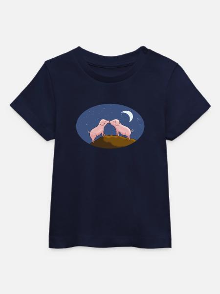 Verliebte Schweinchen - Baby Organic T-Shirt Baby Creator von Stanley/Stella - Navy