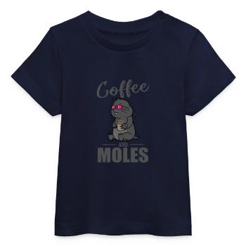Coffee and Moles Tier Erdhügel - Baby Organic T-Shirt Baby Creator von Stanley/Stella - Navy - Vorne